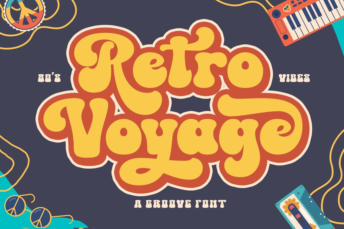 Пример шрифта Retro Voyage