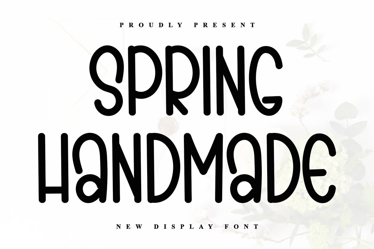 Пример шрифта Spring Handmade