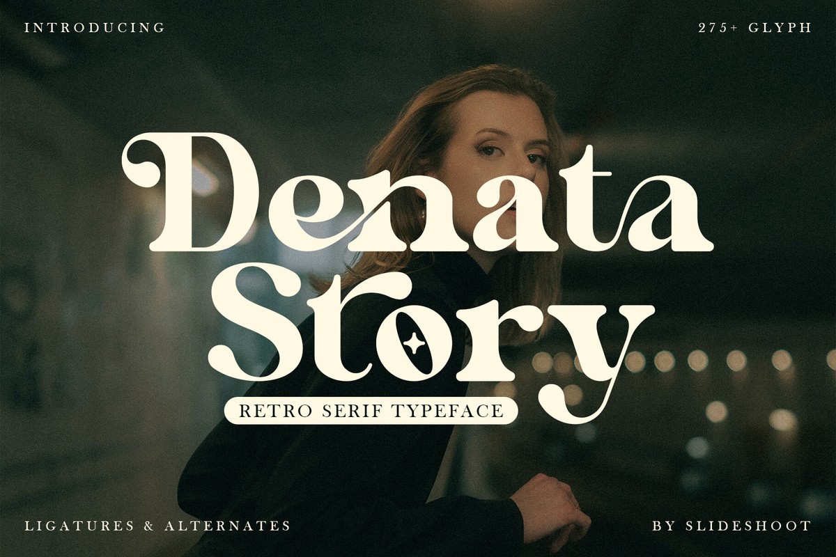 Пример шрифта Denata Story Regular