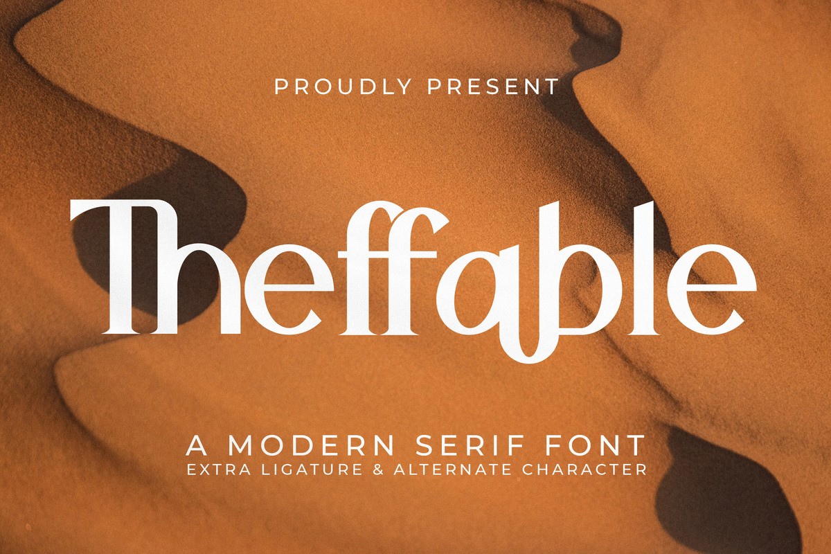 Пример шрифта Theffable Regular