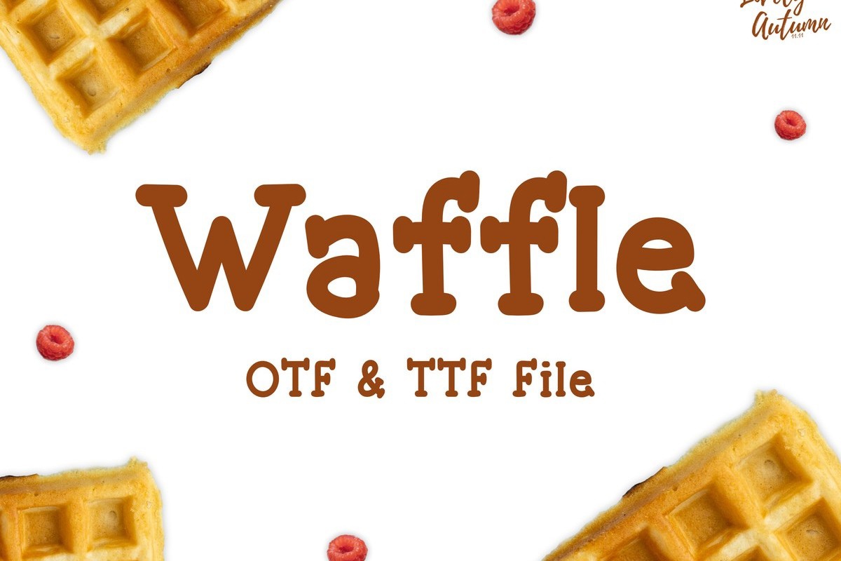 Пример шрифта Waffle Regular