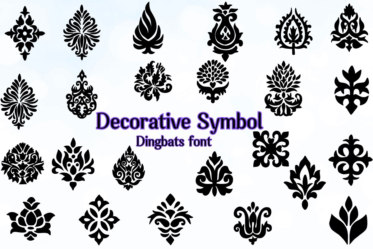 Пример шрифта Decorative Symbol