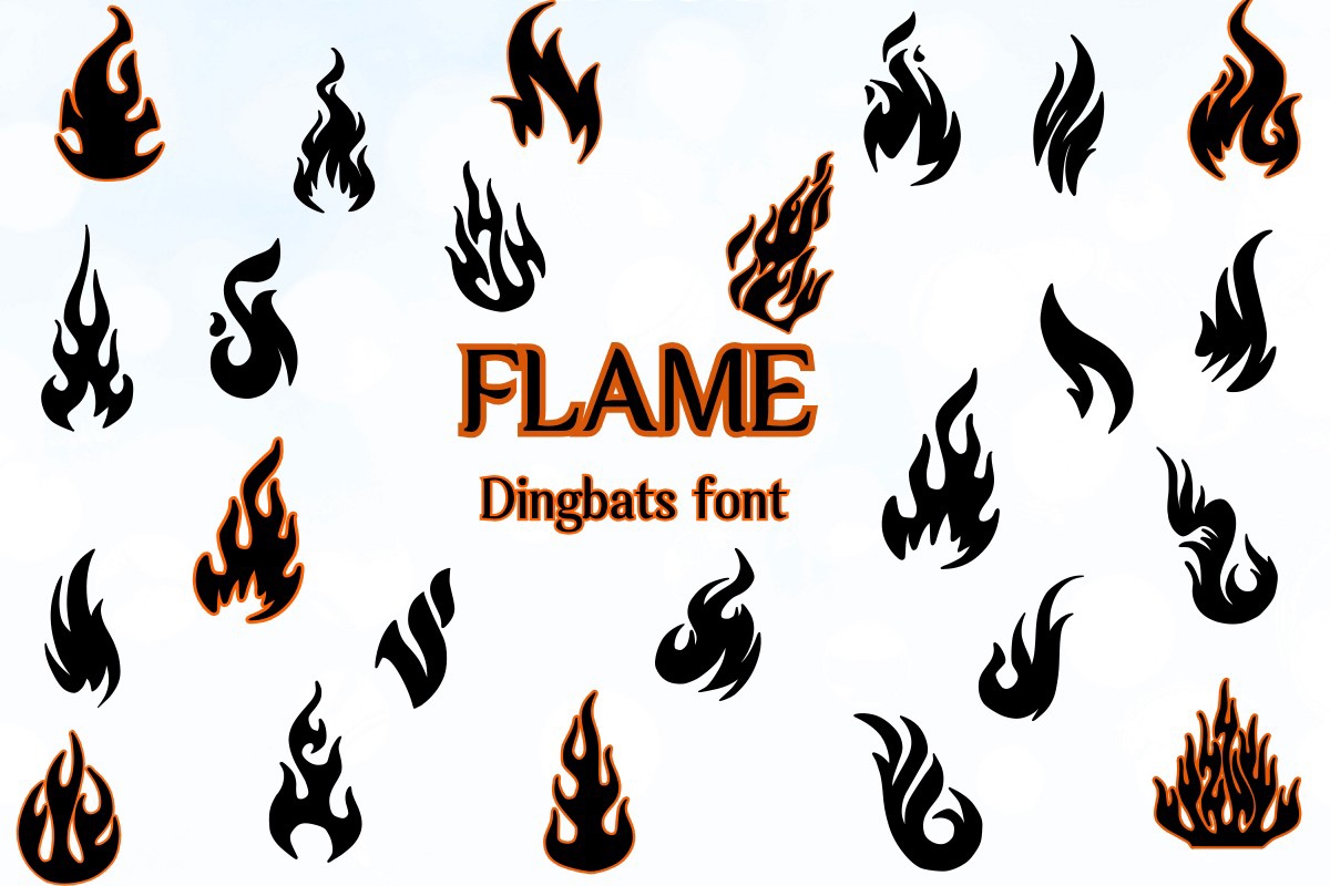 Пример шрифта Flame Regular