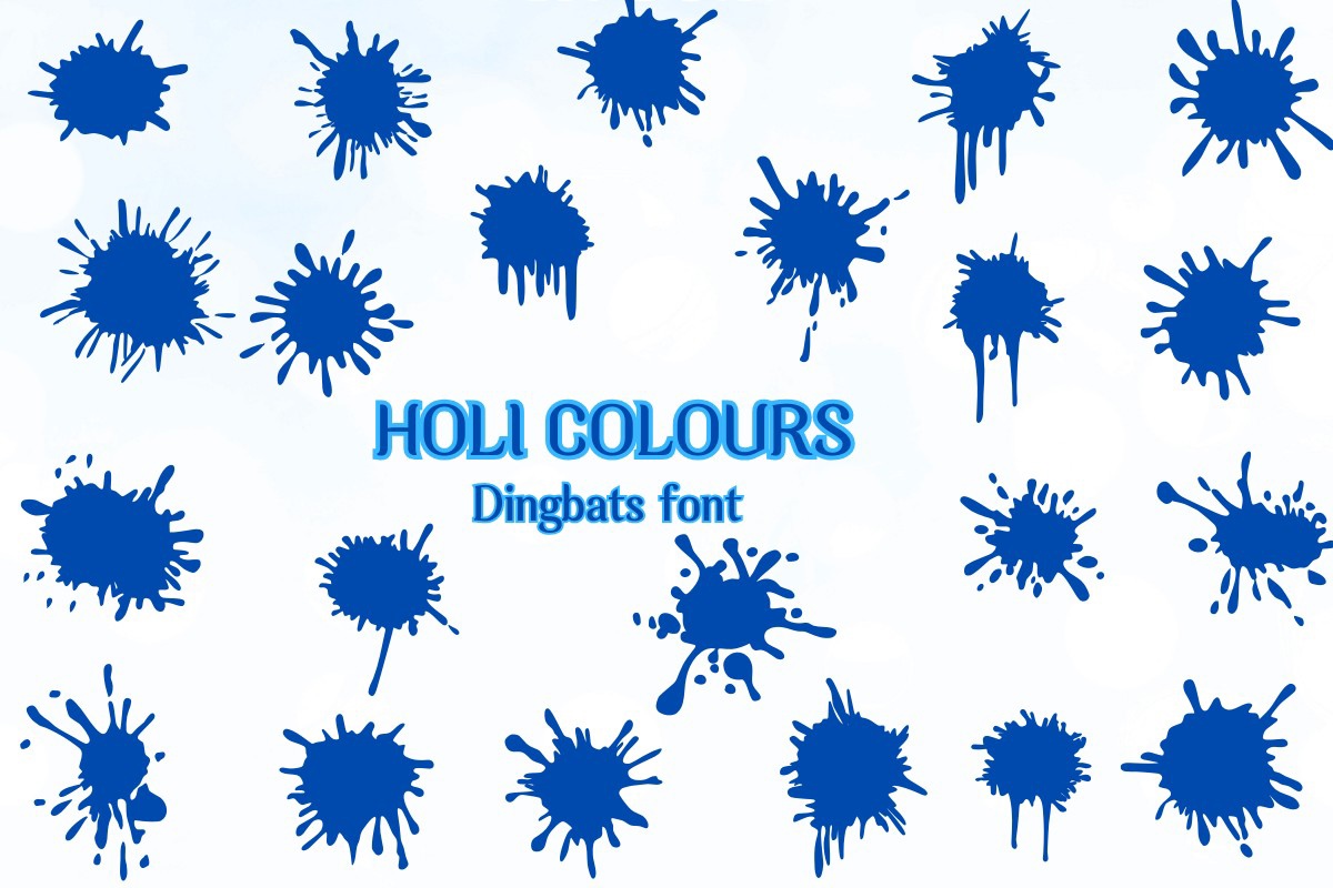 Пример шрифта Holi Colours