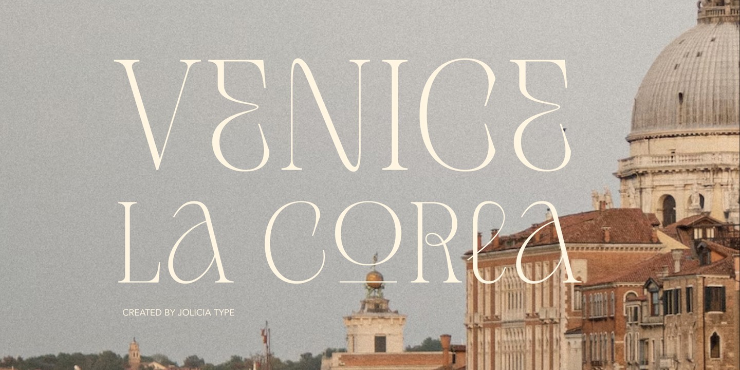 Пример шрифта Venice La Corla