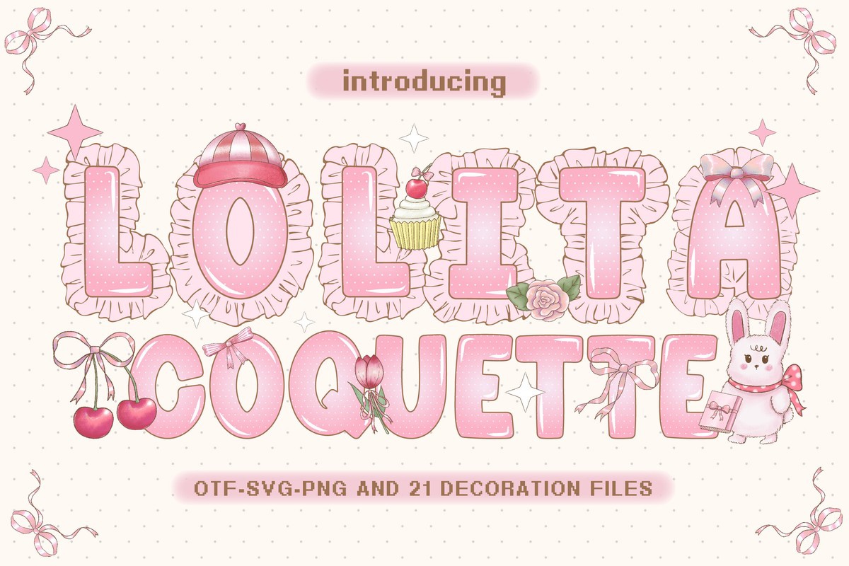 Пример шрифта Lolita Coquette 2