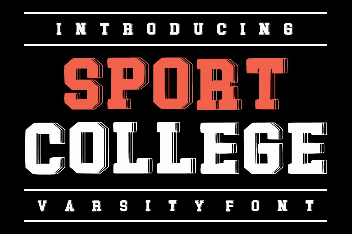 Пример шрифта Sport College