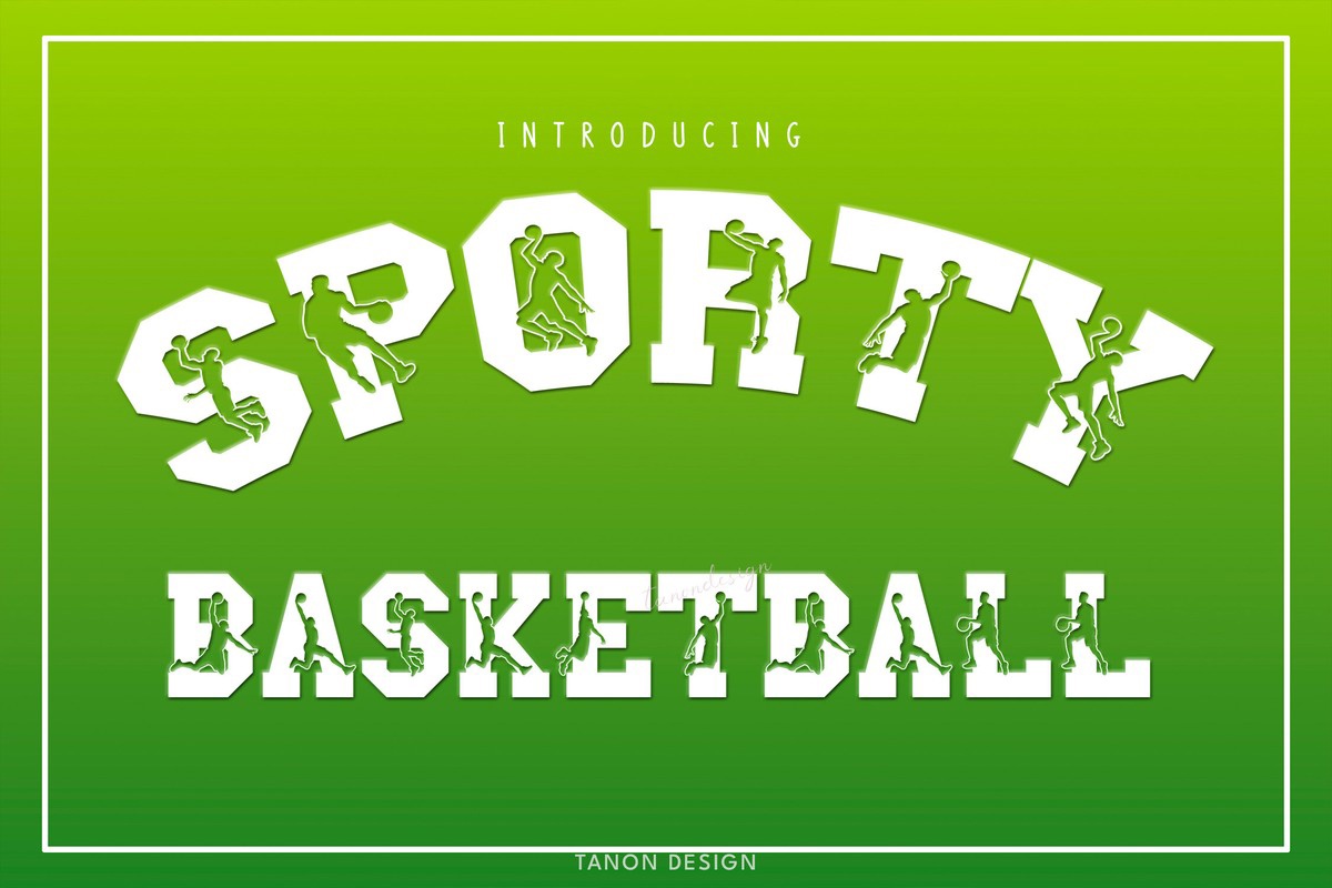 Пример шрифта Sporty Basketball Regular