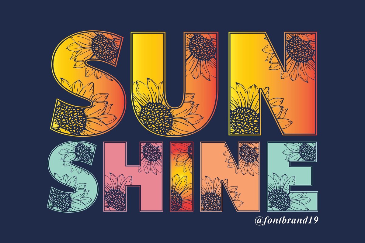 Пример шрифта Sunshine Monogram Regular