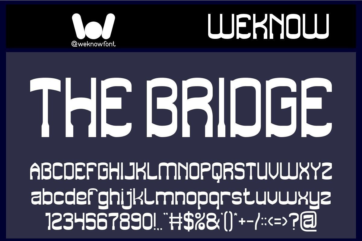 Пример шрифта The Bridge