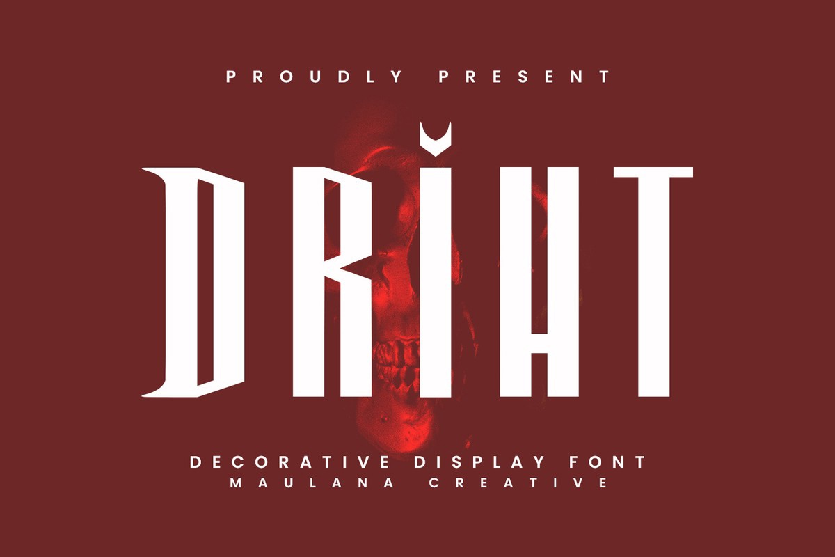 Пример шрифта Driht