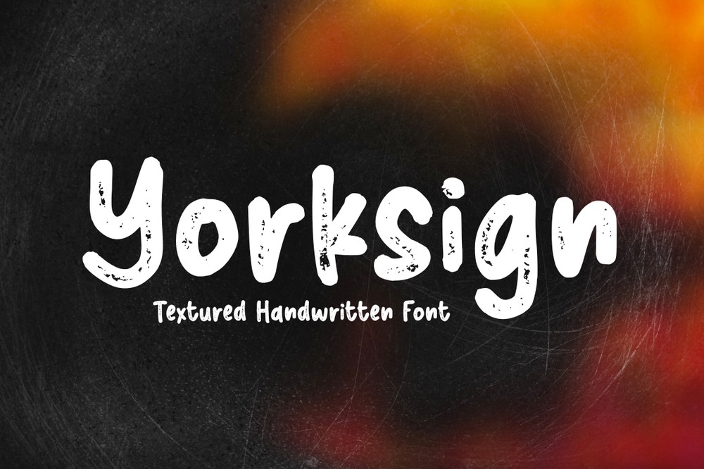 Пример шрифта Yorksign Regular