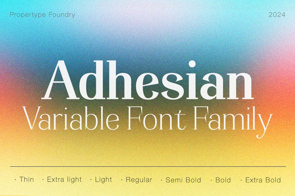 Пример шрифта Adhesian Bold