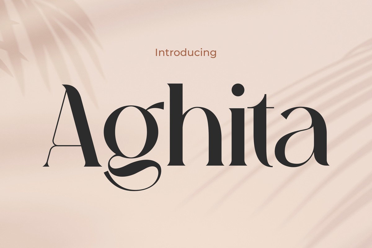 Пример шрифта Aghita