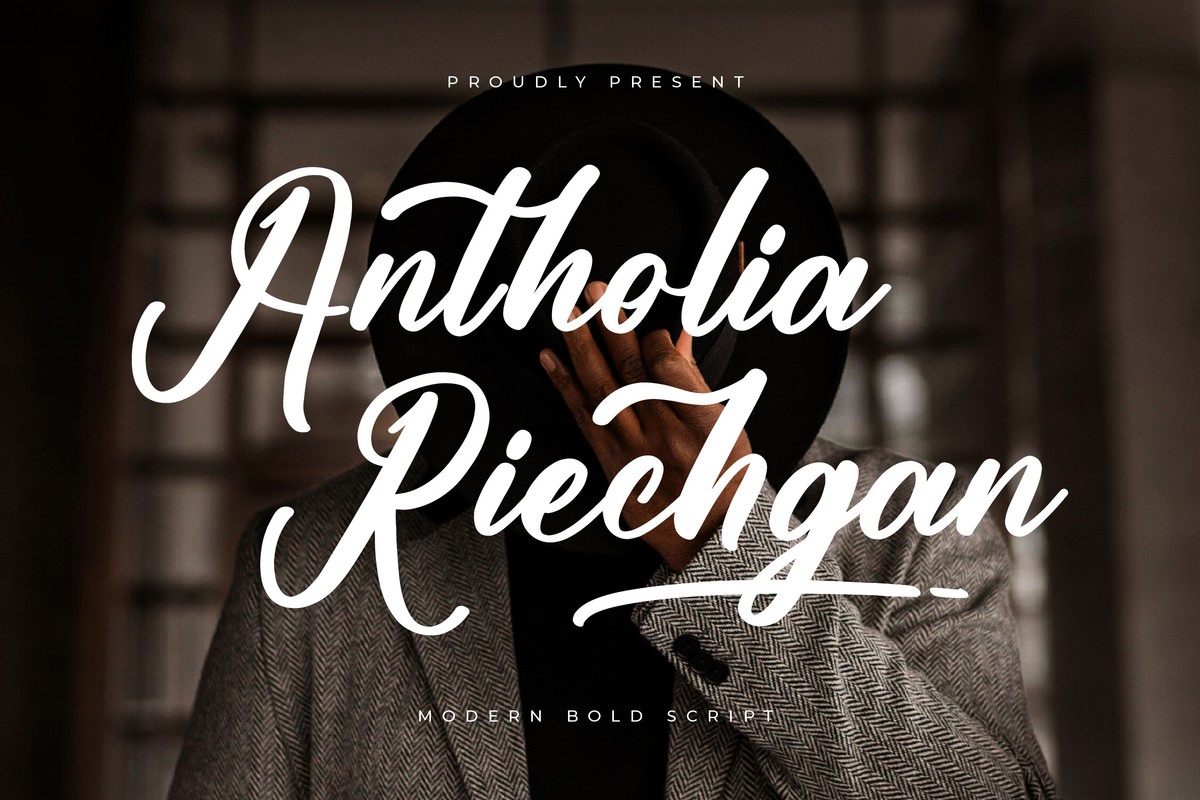 Пример шрифта Antholia Riechgan