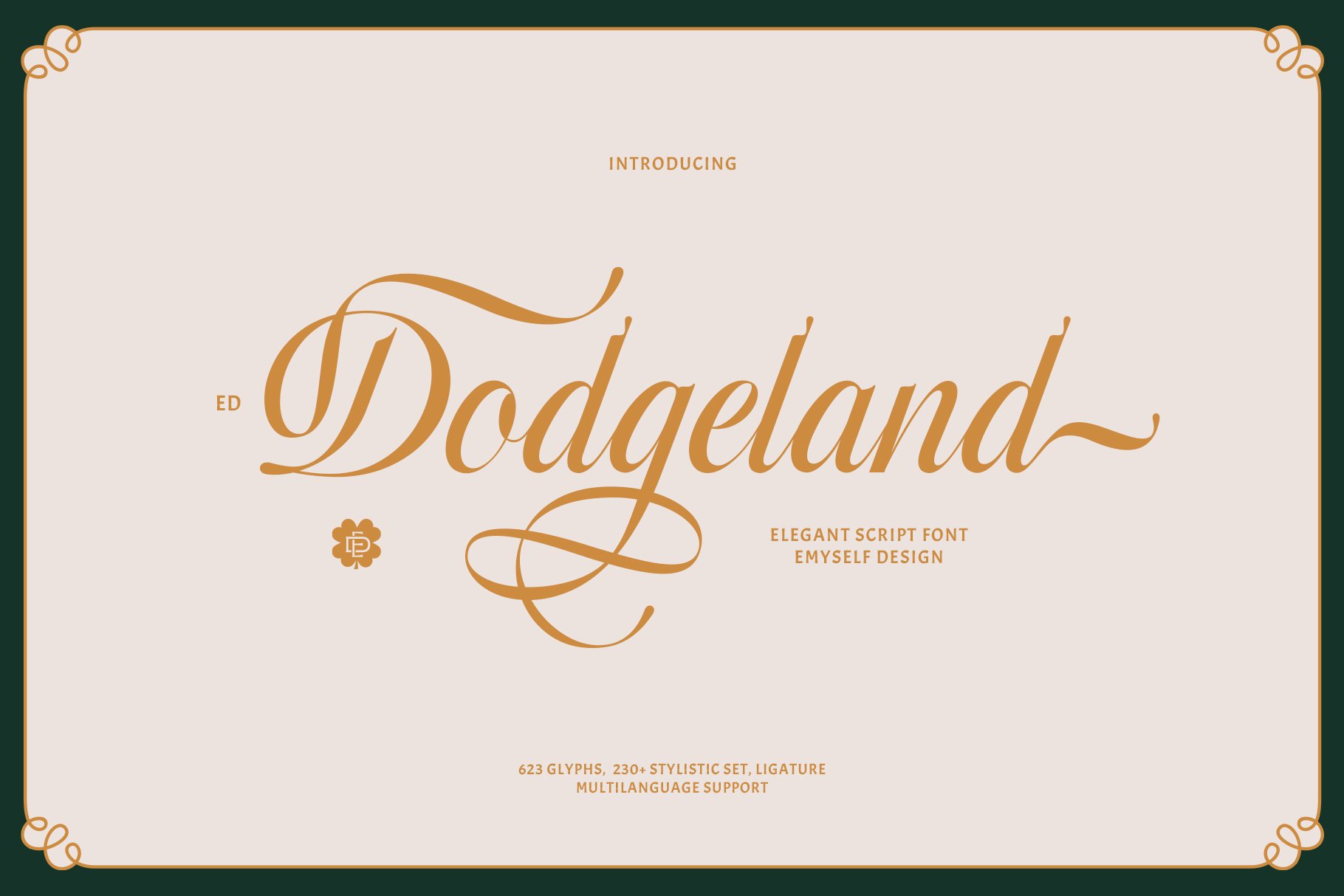 Пример шрифта ED Dodgeland