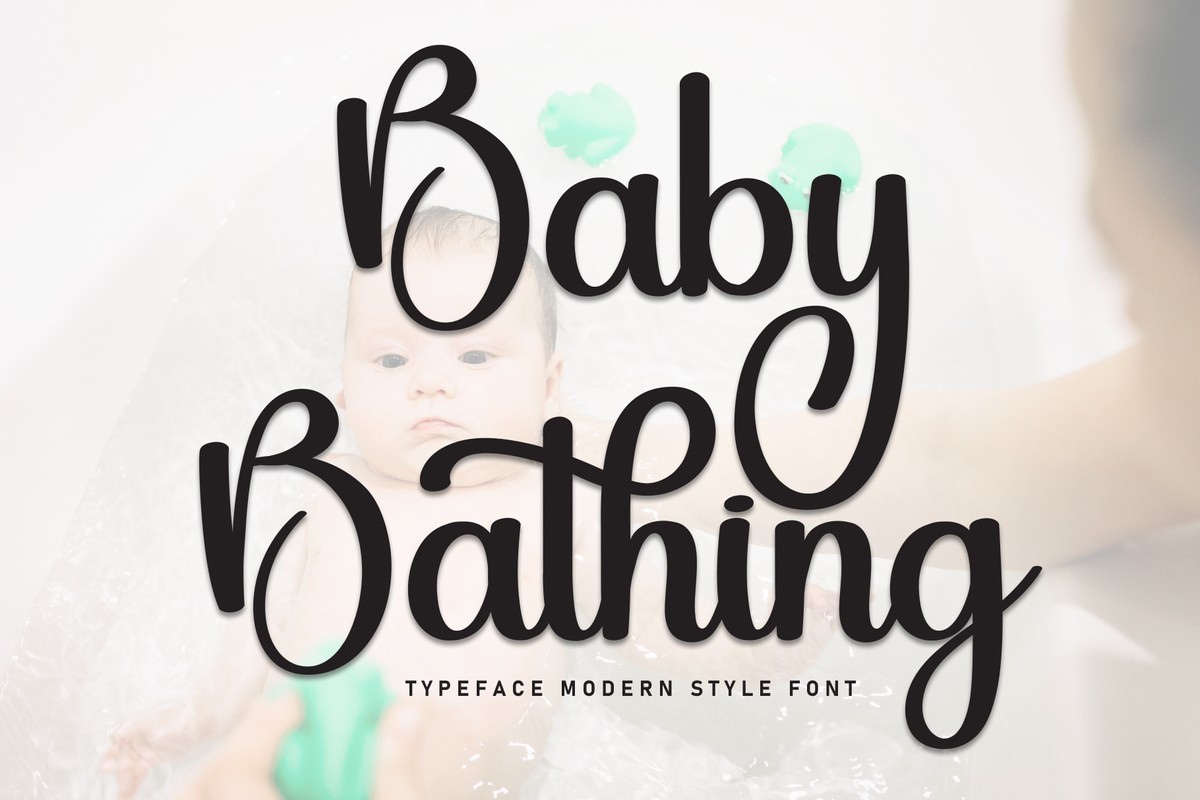 Пример шрифта Baby Bathing