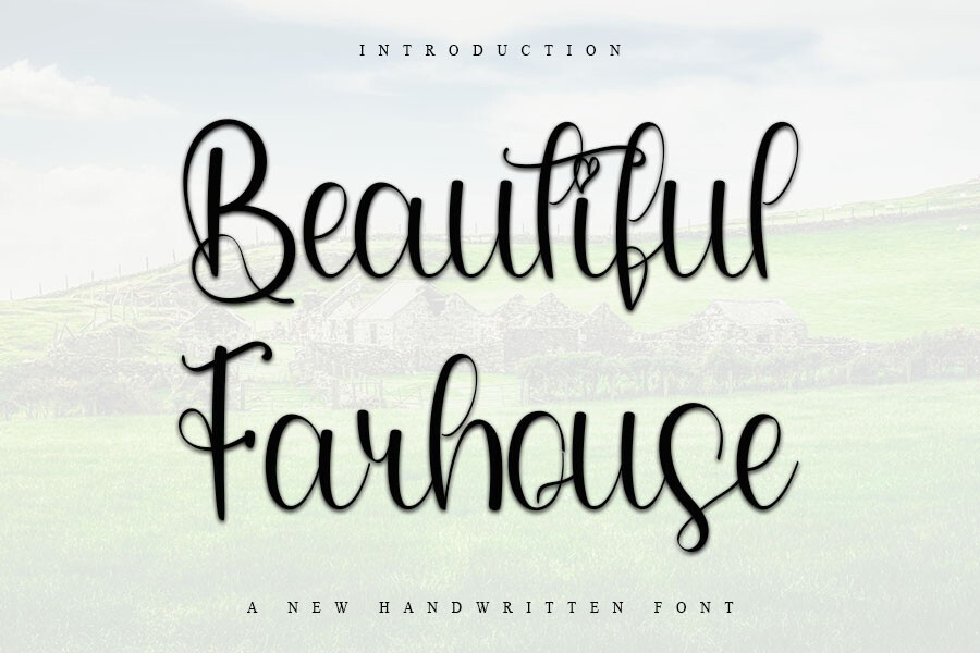 Пример шрифта Beautiful Farmhouse