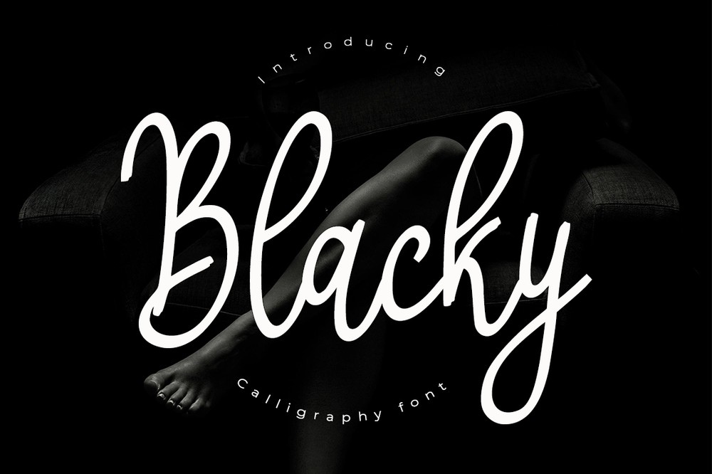 Пример шрифта Blacky