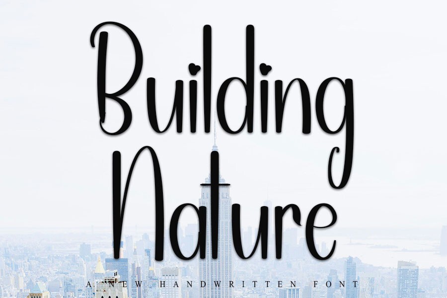 Пример шрифта Building Nature Regular