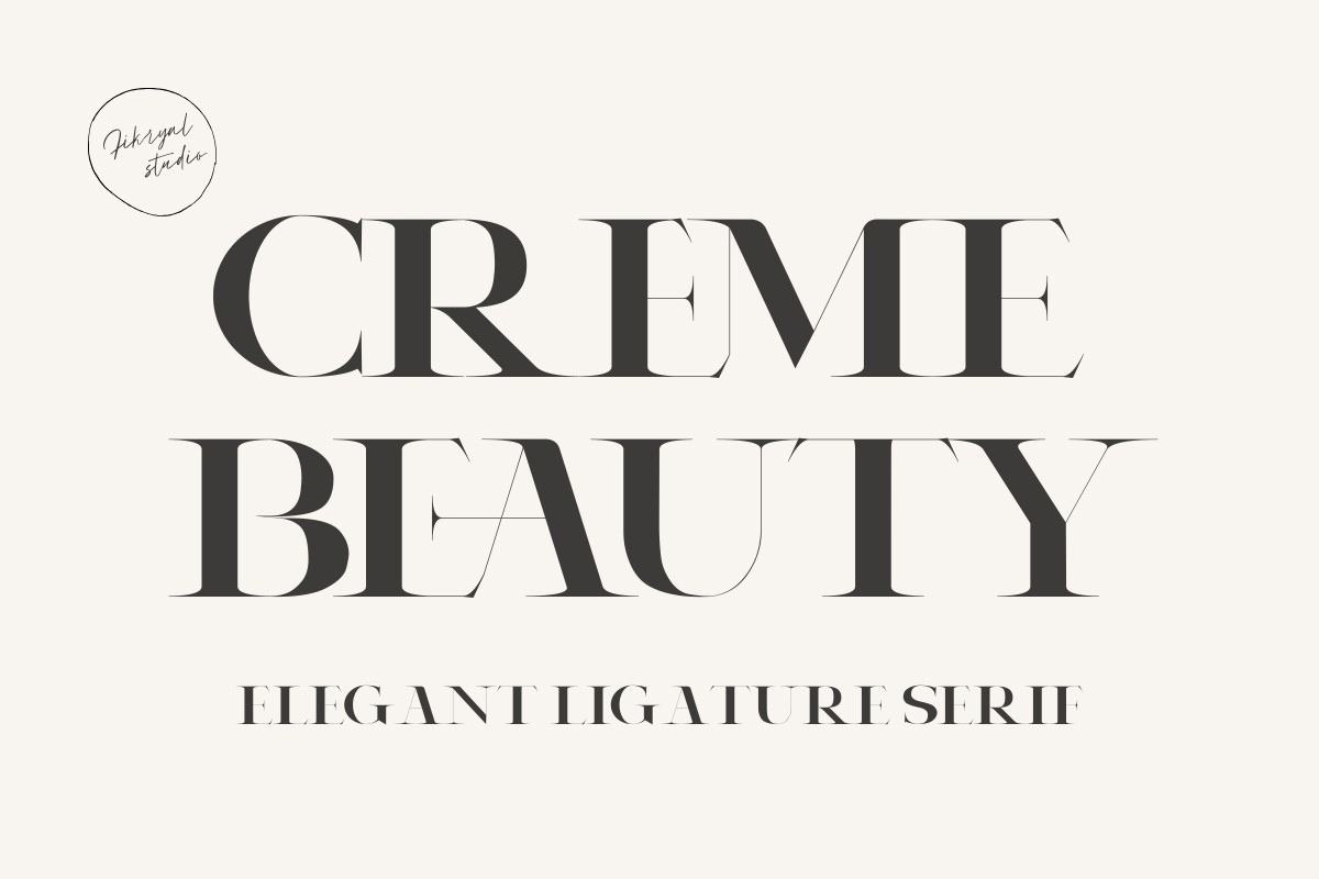 Пример шрифта Creme Beauty