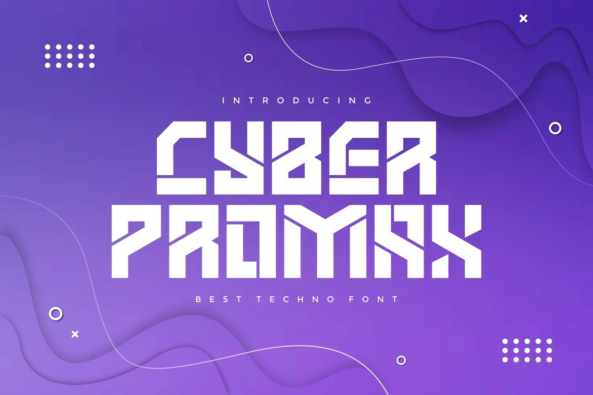 Пример шрифта Cyber Promax Regular