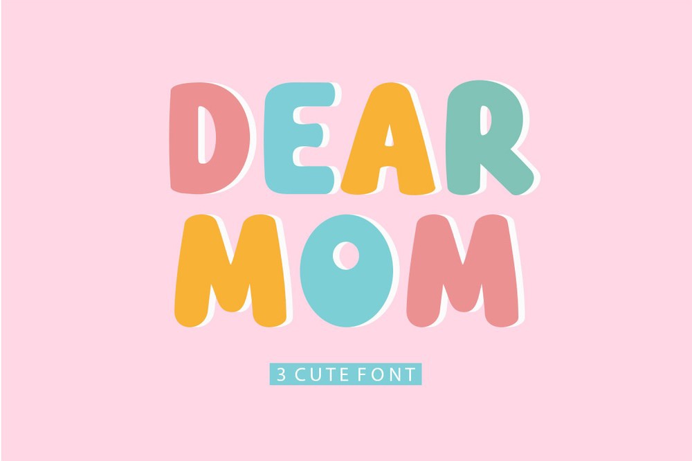 Пример шрифта Dear Mom