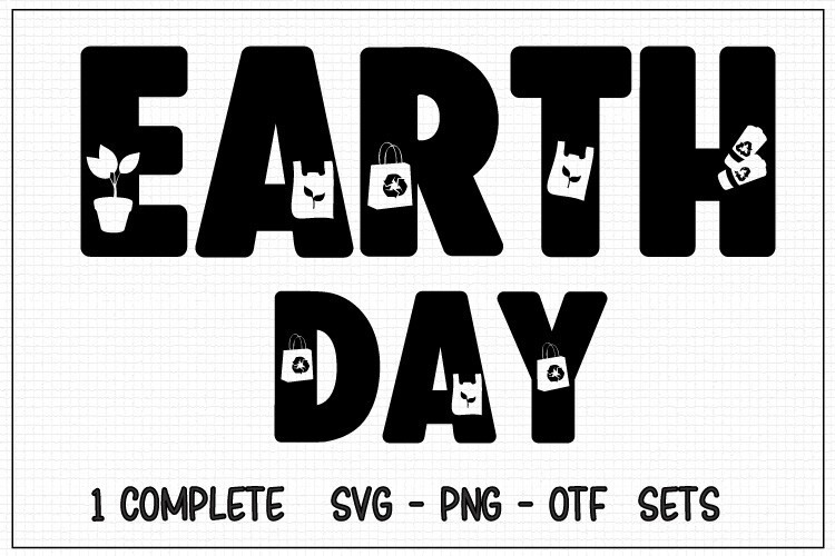 Пример шрифта Earth Day Regular