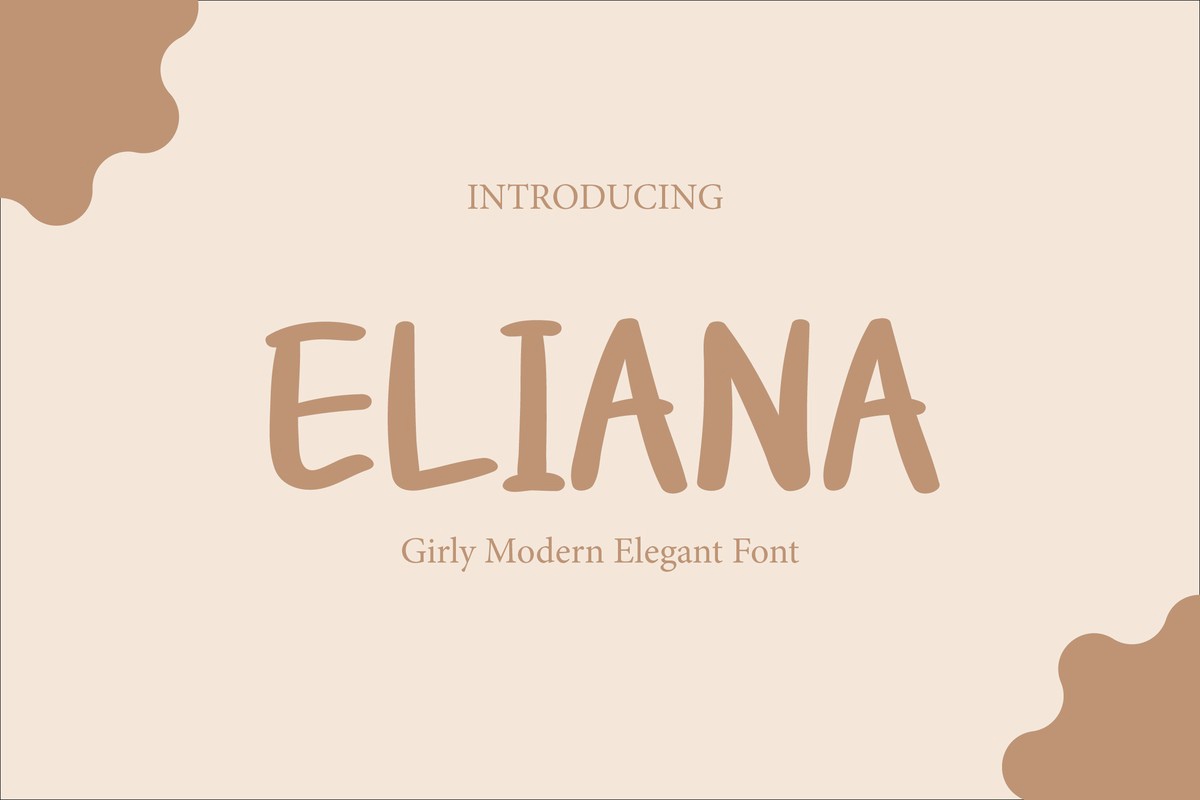 Пример шрифта Eliana