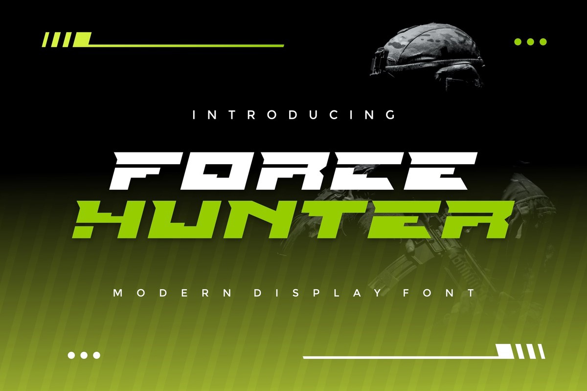 Пример шрифта Force Hunter Regular