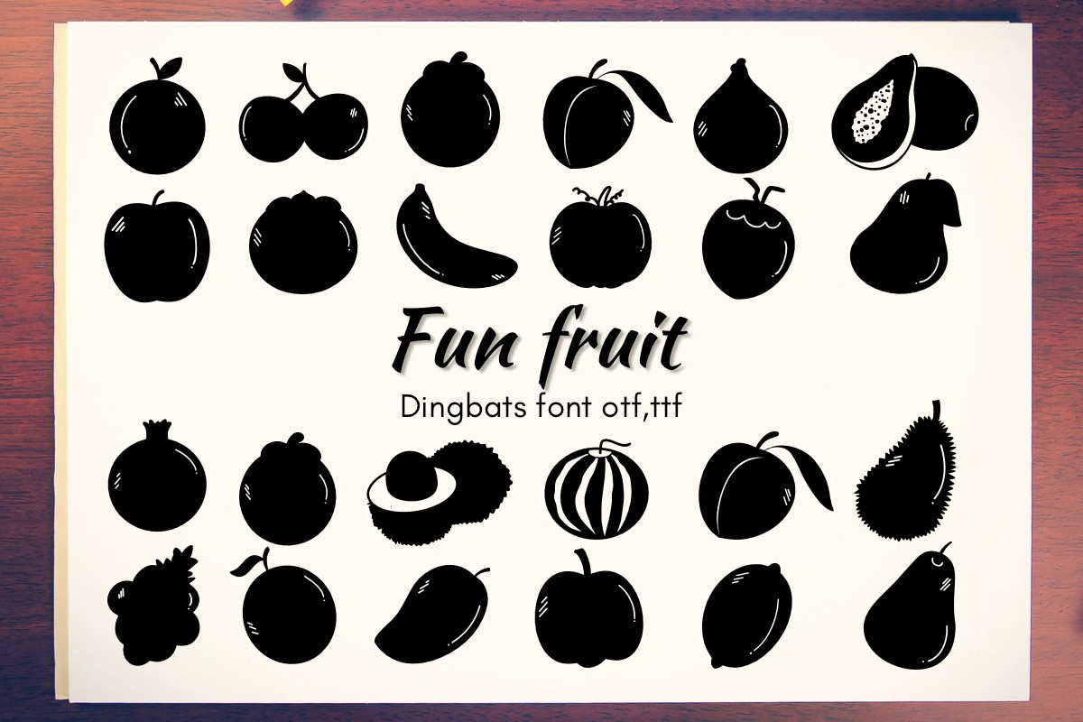 Пример шрифта Fun Fruit