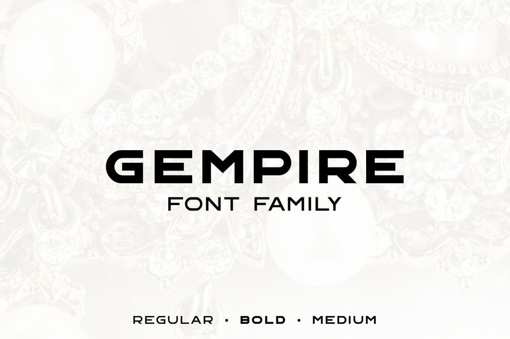 Пример шрифта Gempire Bold