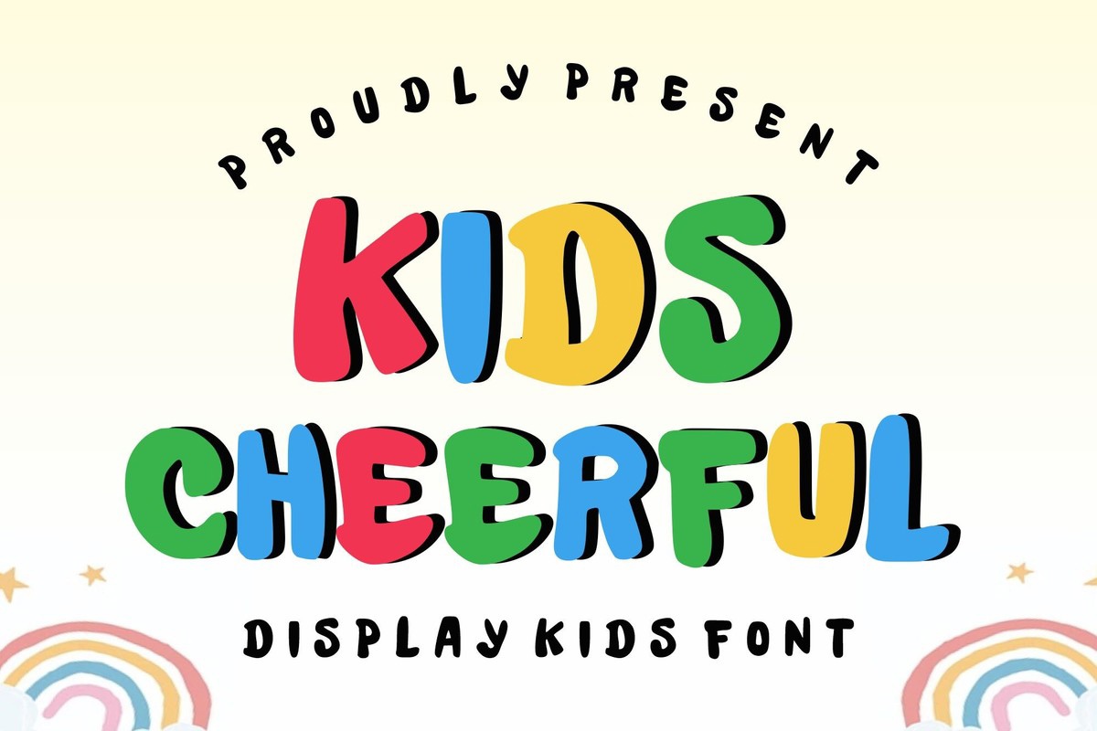 Пример шрифта Kids Cheerful Regular