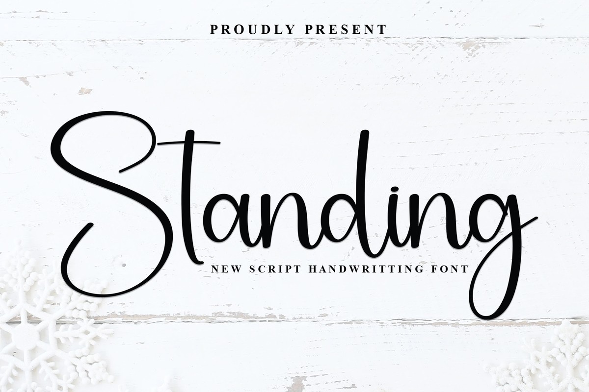 Пример шрифта Standing Regular