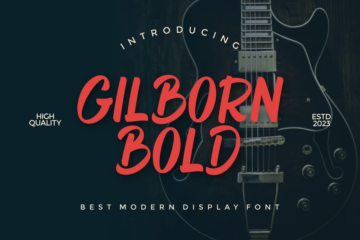 Пример шрифта Gilborn Bold