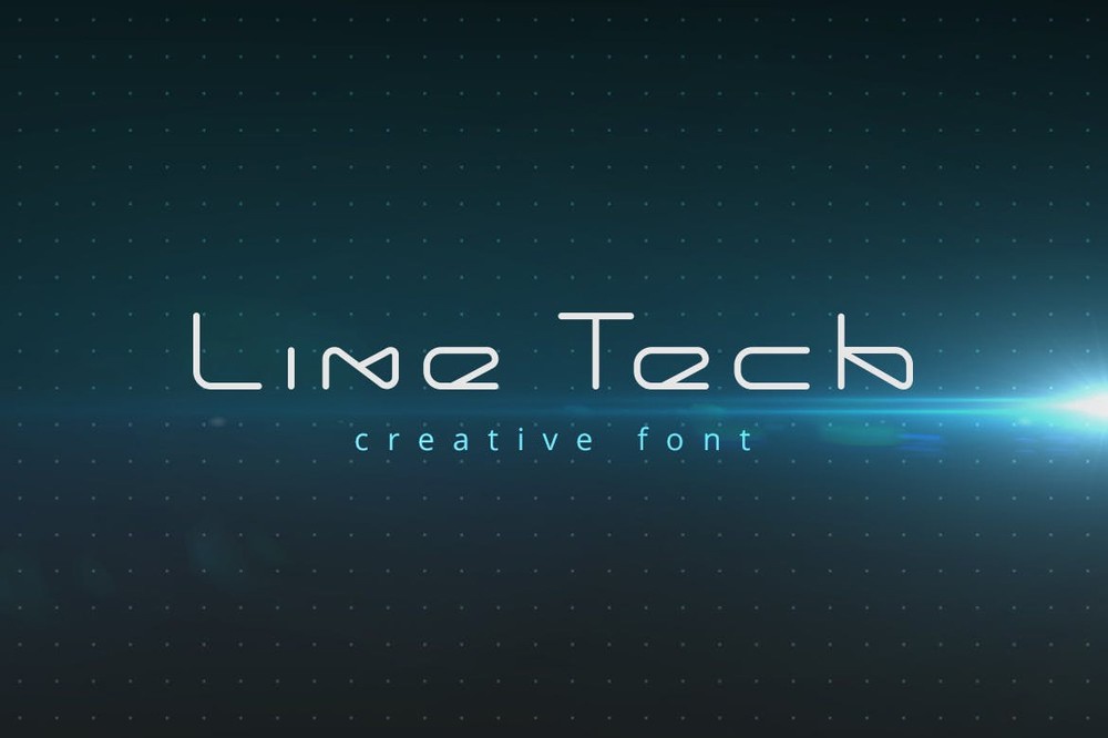 Пример шрифта LineTech Bold