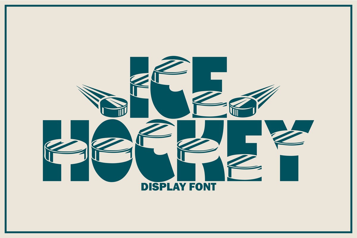 Пример шрифта Ice Hockey Regular