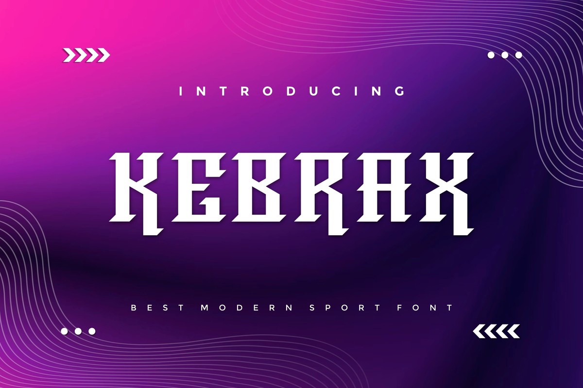 Пример шрифта Kebrax Regular