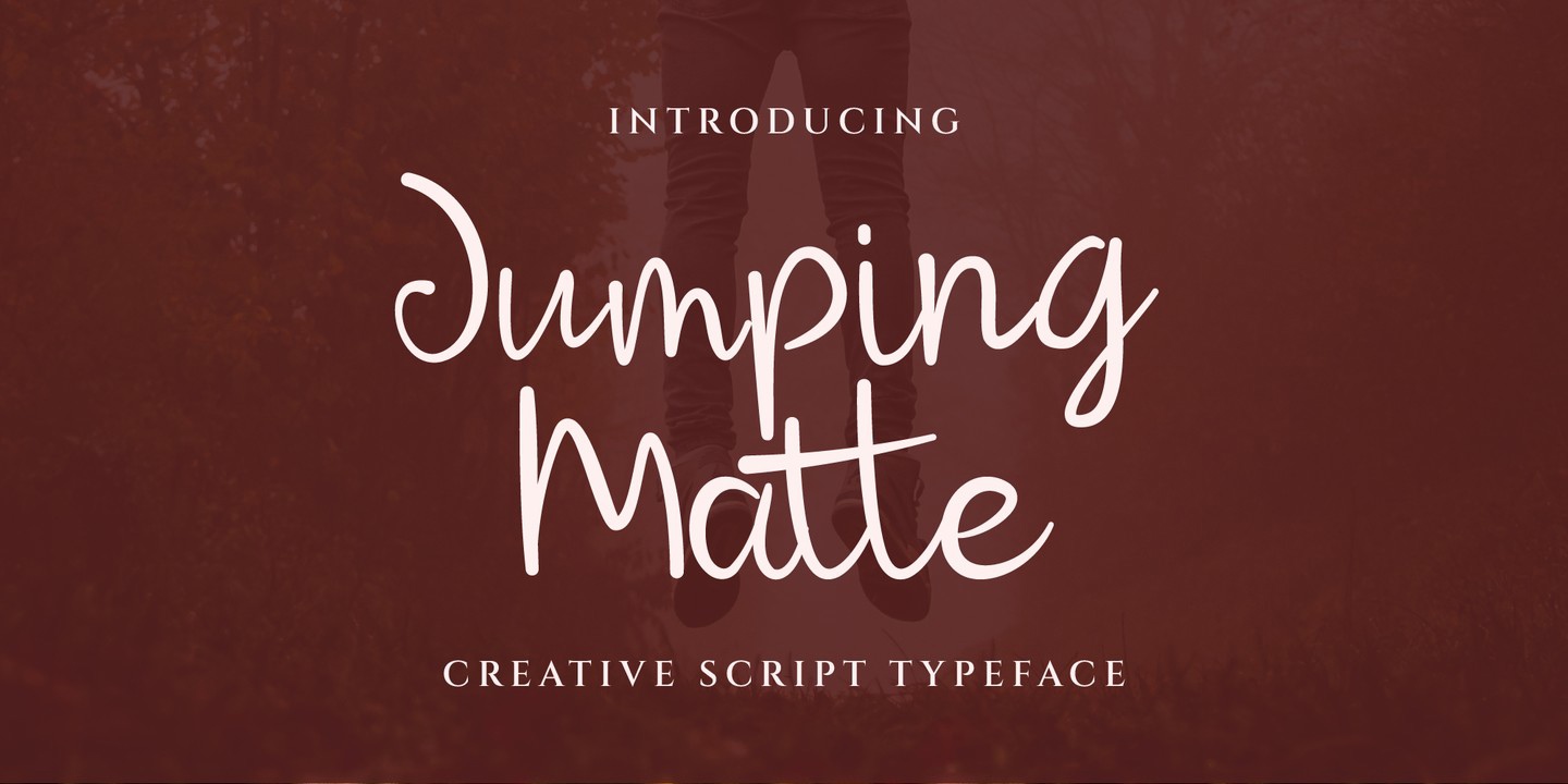 Пример шрифта Jumping Matte Regular