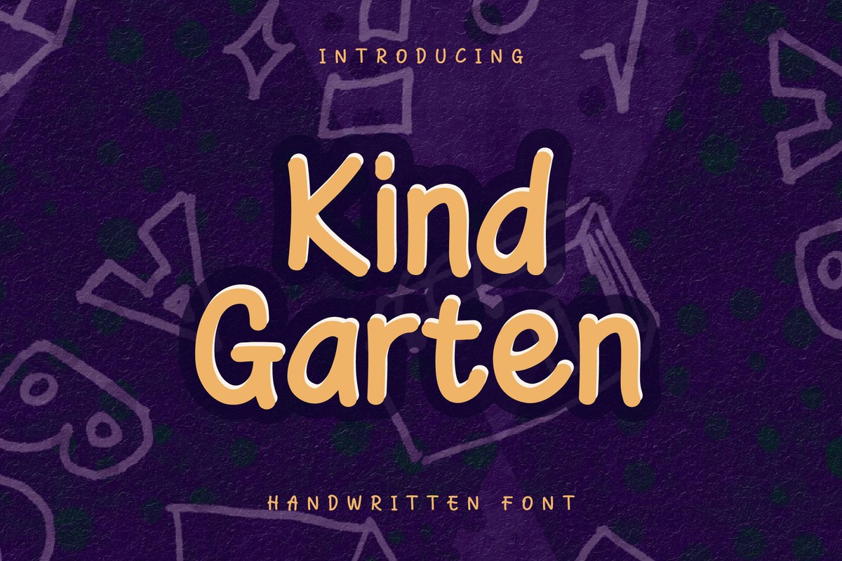 Пример шрифта Kind Garten Regular