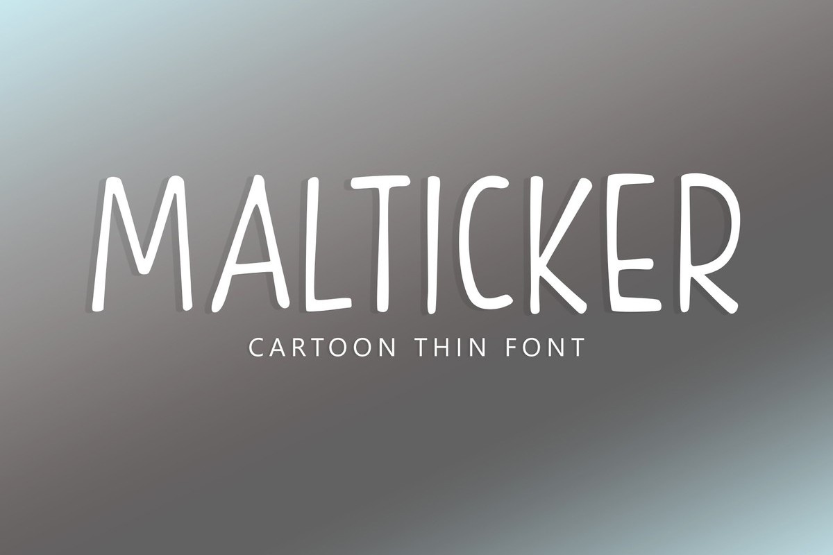 Пример шрифта Malticker Regular