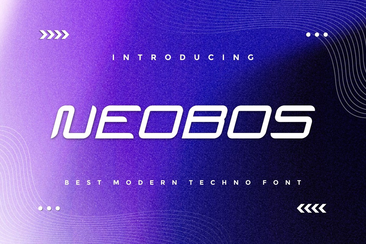 Пример шрифта Neobos