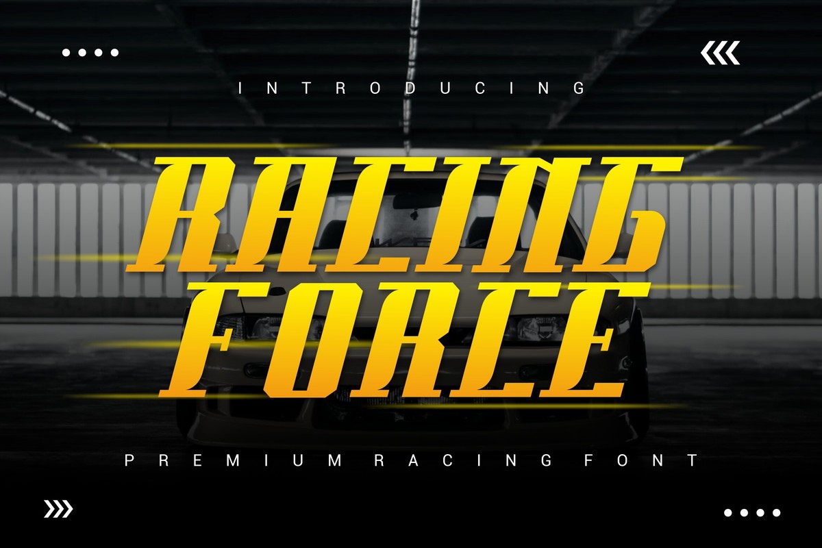 Пример шрифта Racing Force