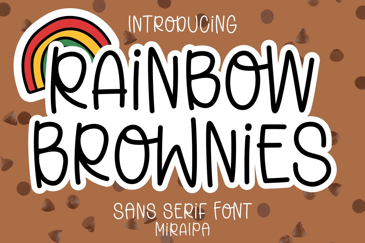 Пример шрифта Rainbow Brownies