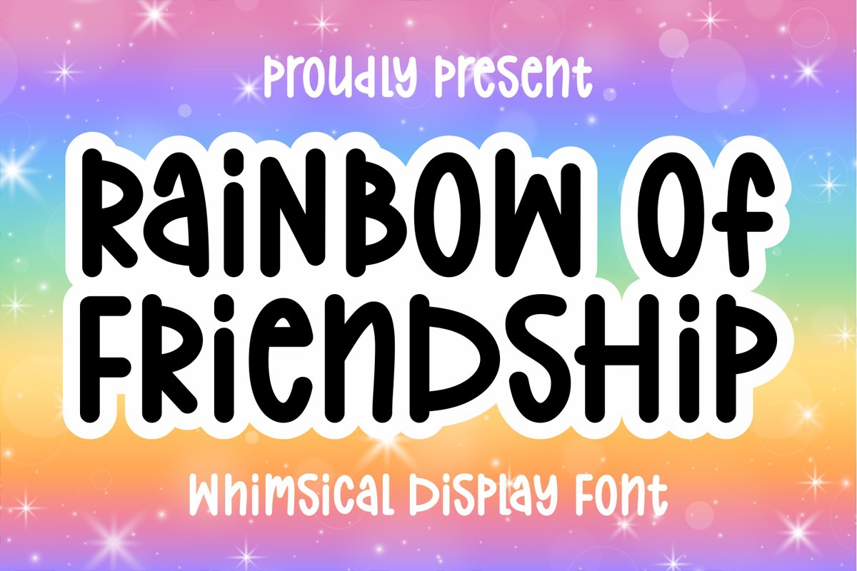 Пример шрифта Rainbow of Friendship