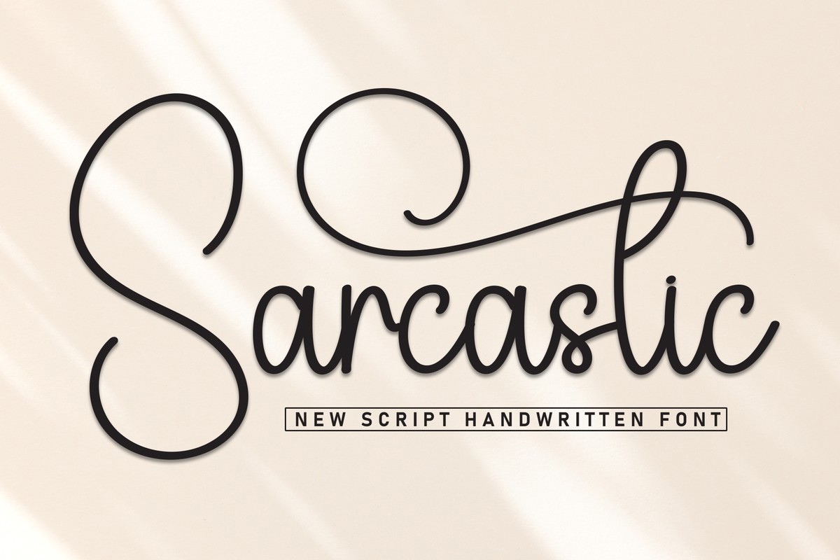 Пример шрифта Sarcastic Regular