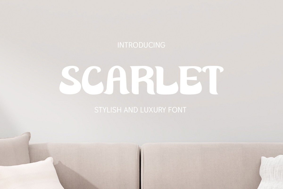 Пример шрифта Scarlet Regular