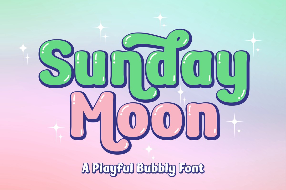 Пример шрифта Sunday Moon