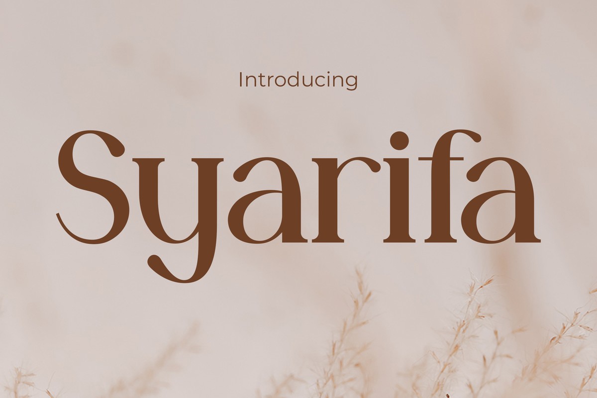 Пример шрифта Syarifa Regular