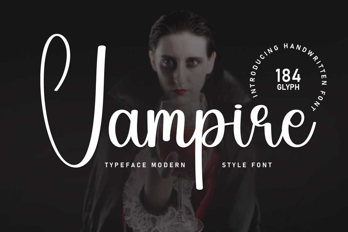 Пример шрифта Vampire Regular